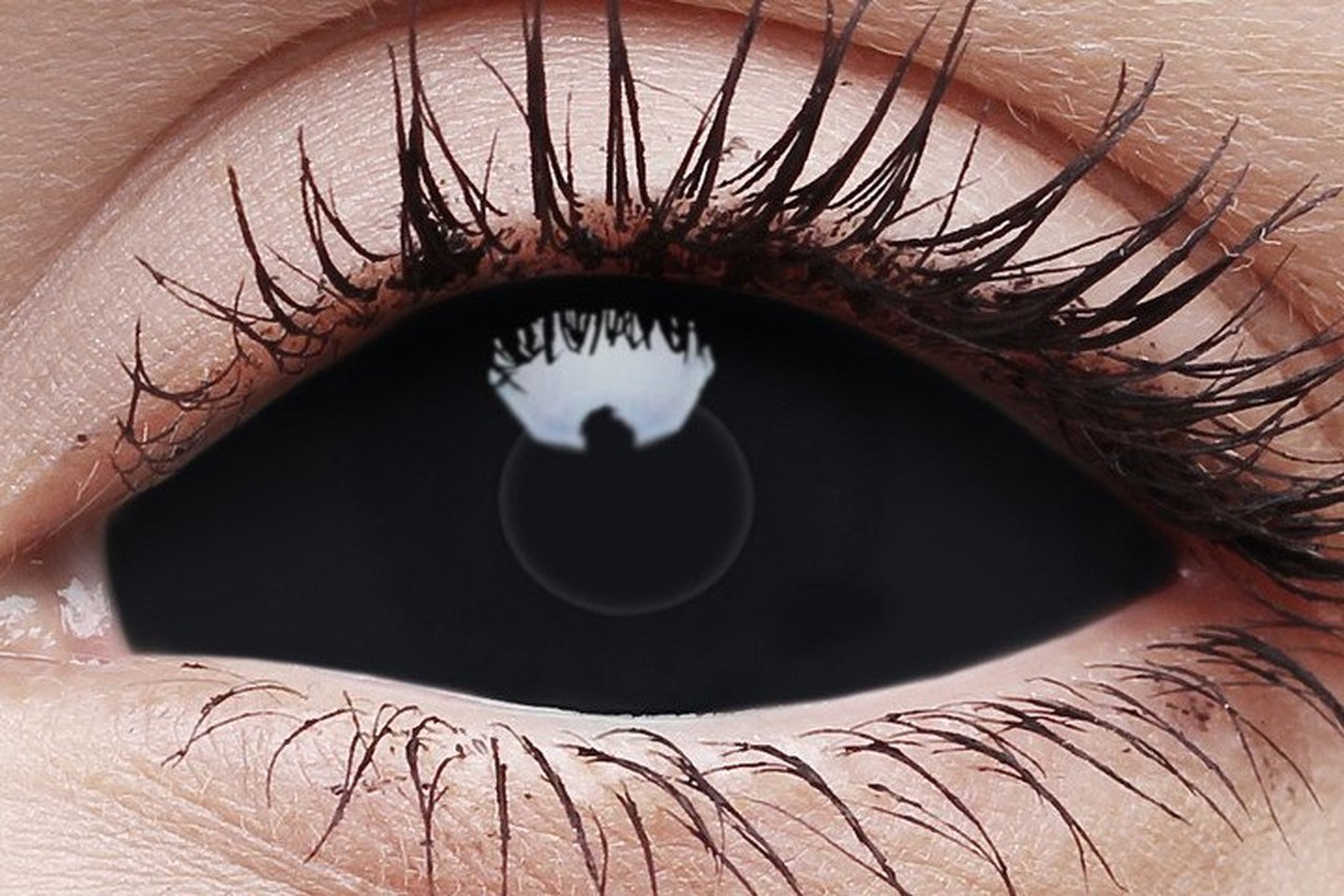 Black Sclera Halloween Cosplay Contact Lenses - Uniieye