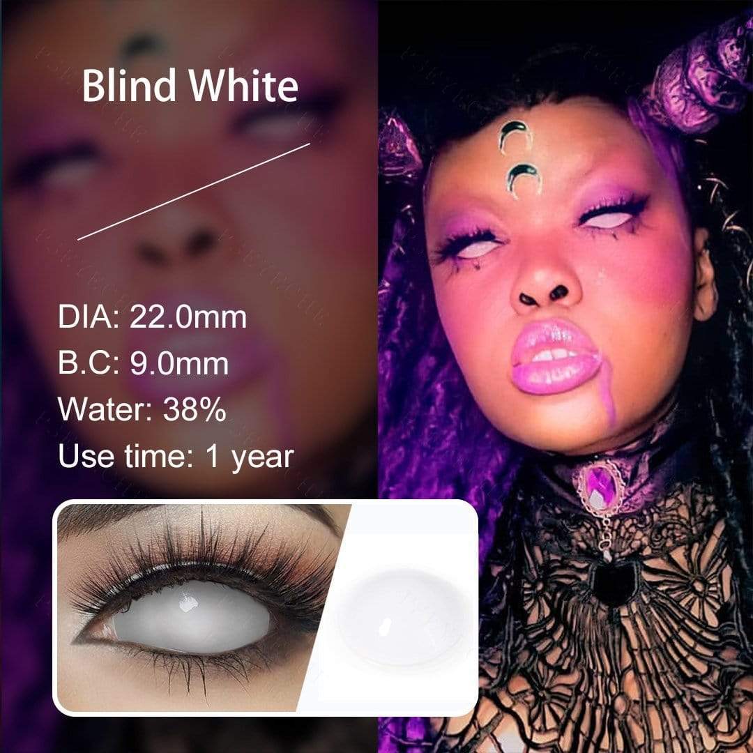 Blind White Sclera Eyes - Uniieye