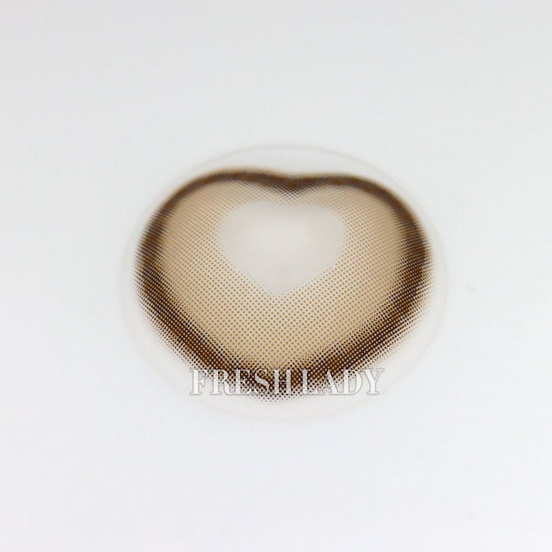 Bubble Heart Brown Contact Lenses - Uniieye