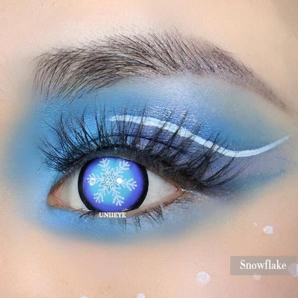 Snowflake Blue Cosplay Contact Lenses - Uniieye