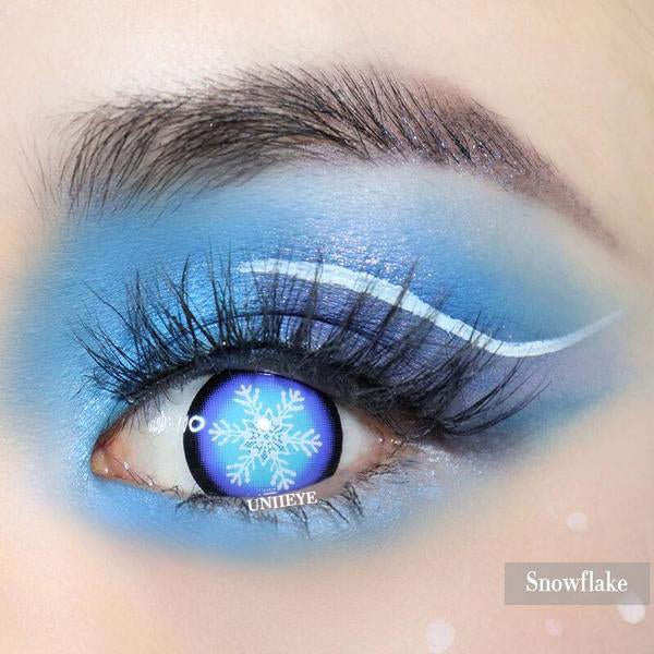 Snowflake Blue Cosplay Contact Lenses - Uniieye