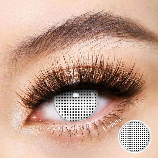 UNIIEYE White Mesh Crazy Contact Lenses - Uniieye